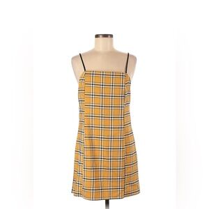 Urban Outfitters Mustard Plaid Mini Dress – Medium